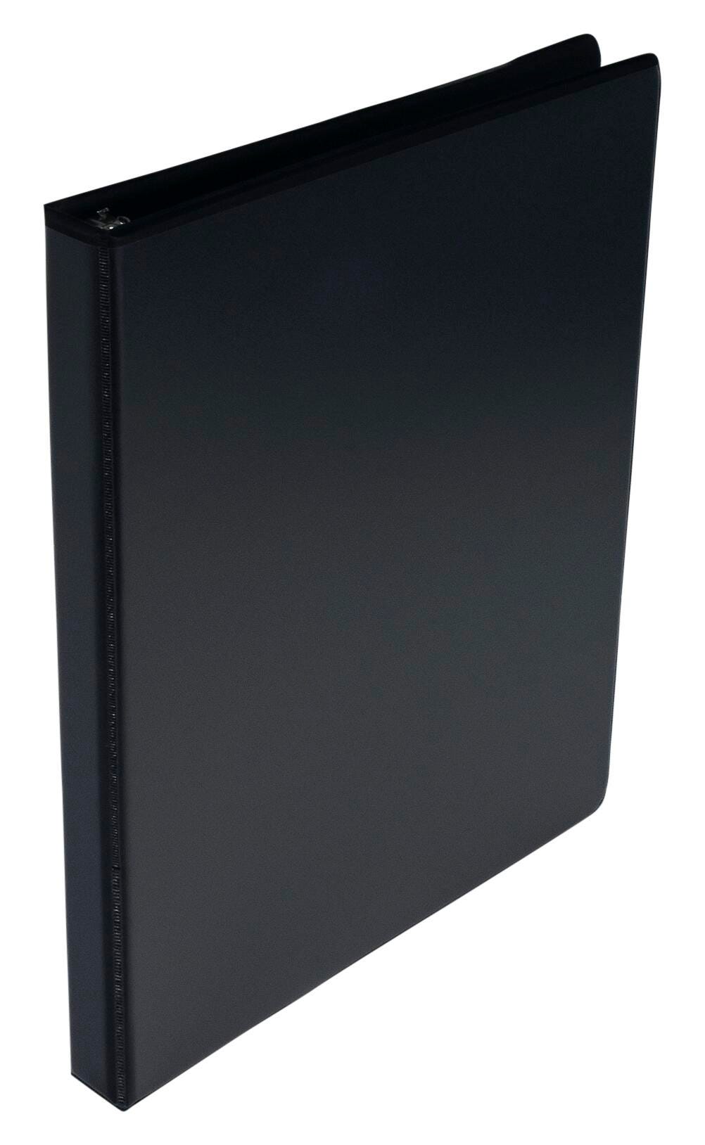 School Smart Round Ring View Binder, Polypropylene, 1/2 Inch, Black 086386
